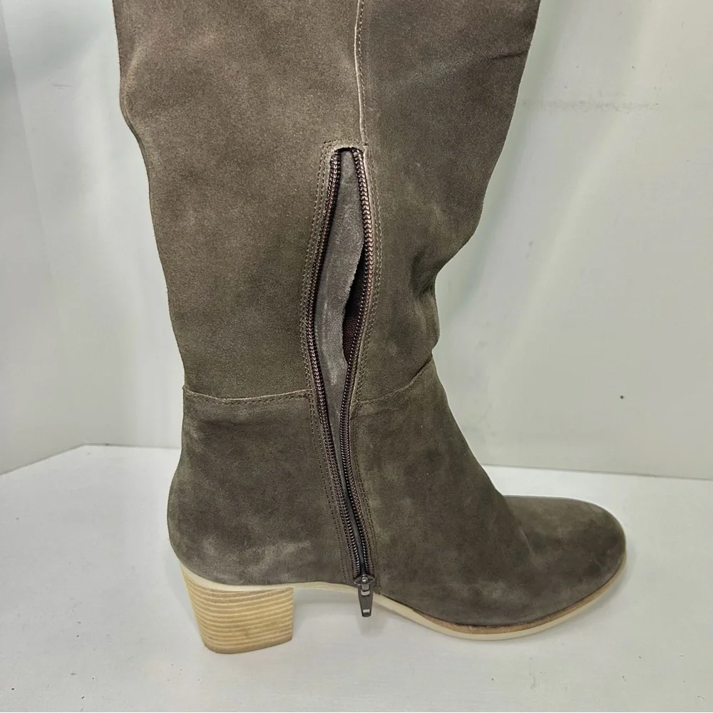 Coconuts by Matisse Anthropologie Muse Choco Brown Suede Over Knee Boots Sz 10